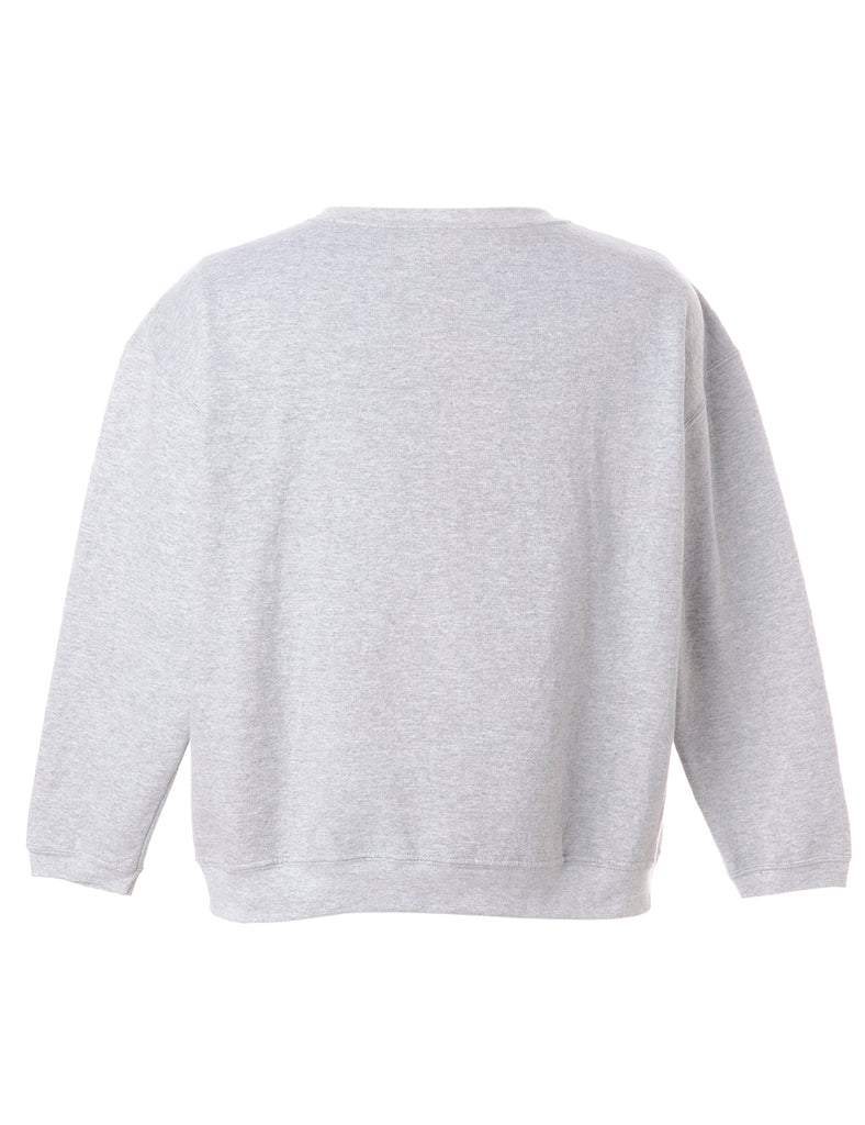 Label Bat Embroidered Sweatshirt - Sweatshirts - Beyond Retro