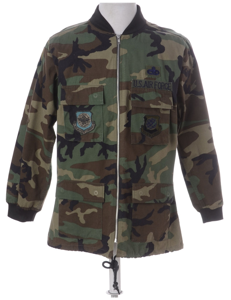 Beyond Retro Label Label Camo Bomber Jacket