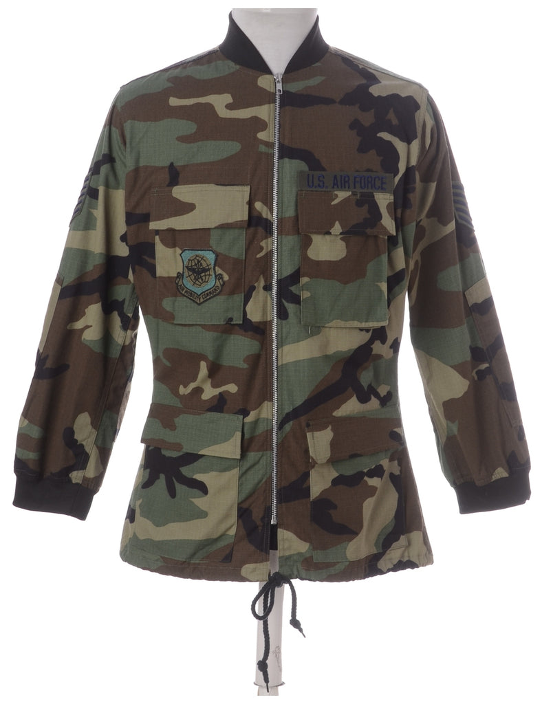 Beyond Retro Label Label Camo Bomber Jacket