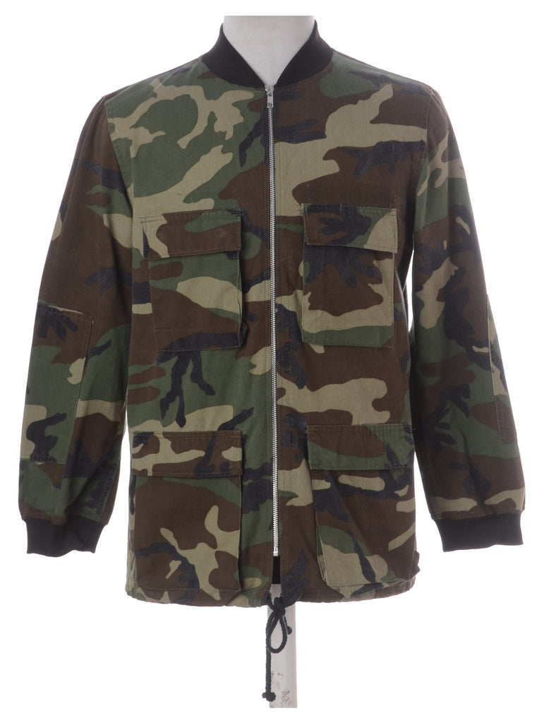 Beyond Retro Label Label Camo Bomber Jacket