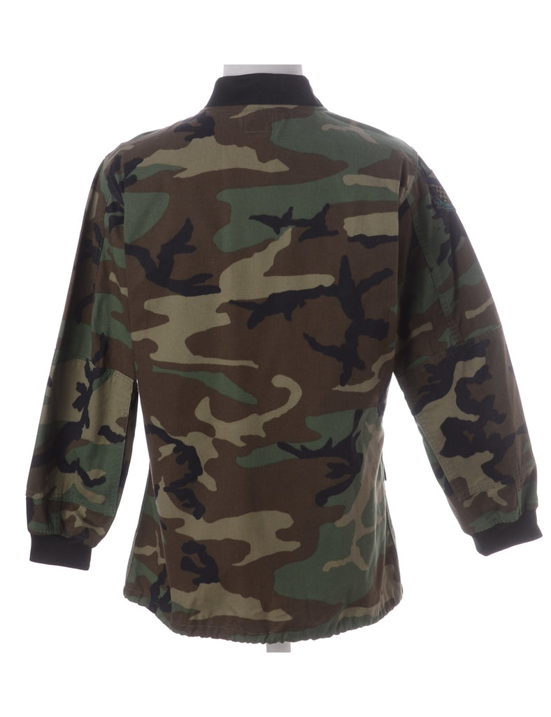 Beyond Retro Label Label Camo Bomber Jacket