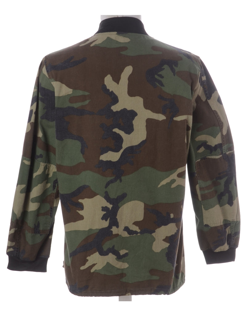 Beyond Retro Label Label Camo Bomber Jacket