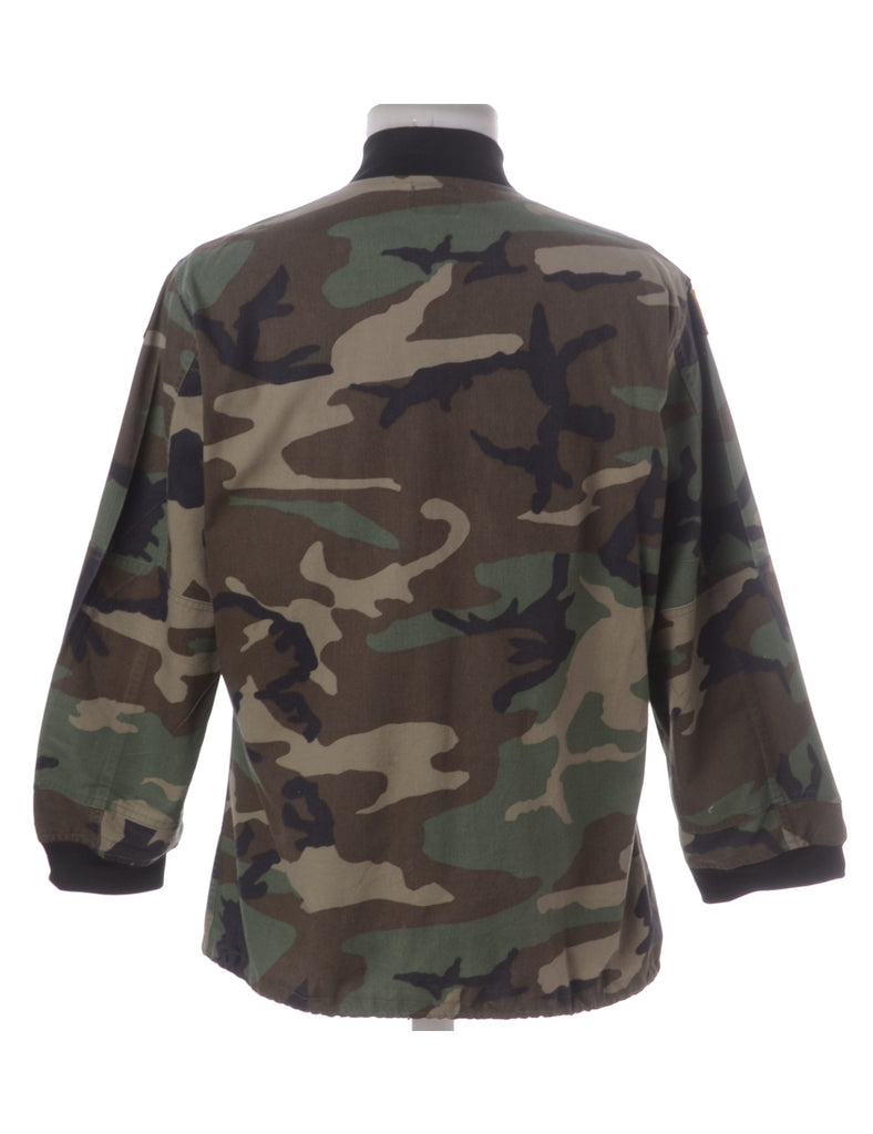 Beyond Retro Label Label Camo Bomber Jacket