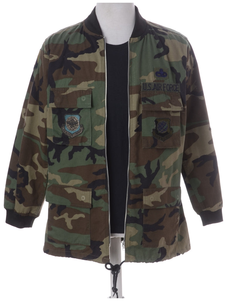 Beyond Retro Label Label Camo Bomber Jacket