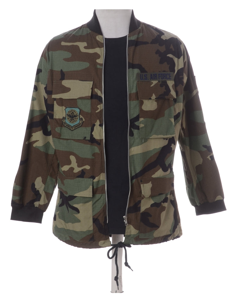 Beyond Retro Label Label Camo Bomber Jacket
