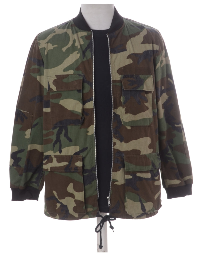 Beyond Retro Label Label Camo Bomber Jacket