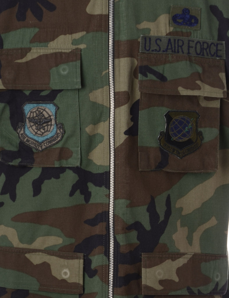 Beyond Retro Label Label Camo Bomber Jacket