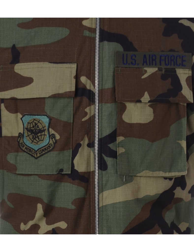 Beyond Retro Label Label Camo Bomber Jacket