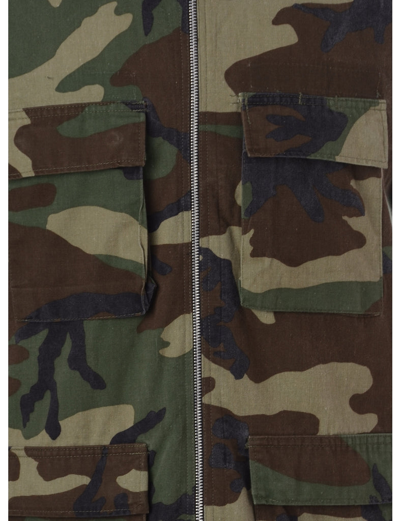 Beyond Retro Label Label Camo Bomber Jacket