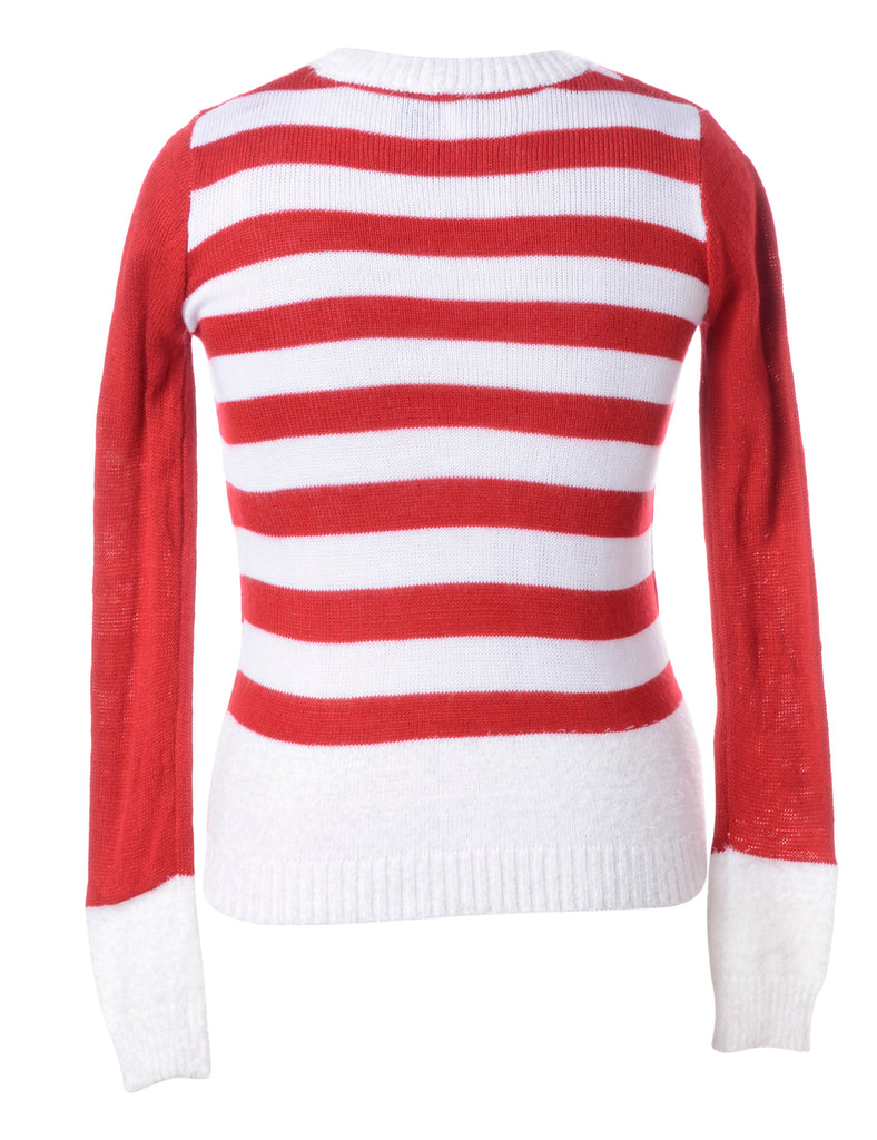 Beyond Retro Label Label Christmas Jumper With Bells