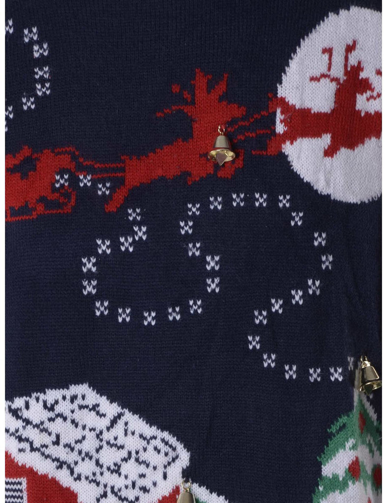 Beyond Retro Label Label Christmas Jumper With Bells
