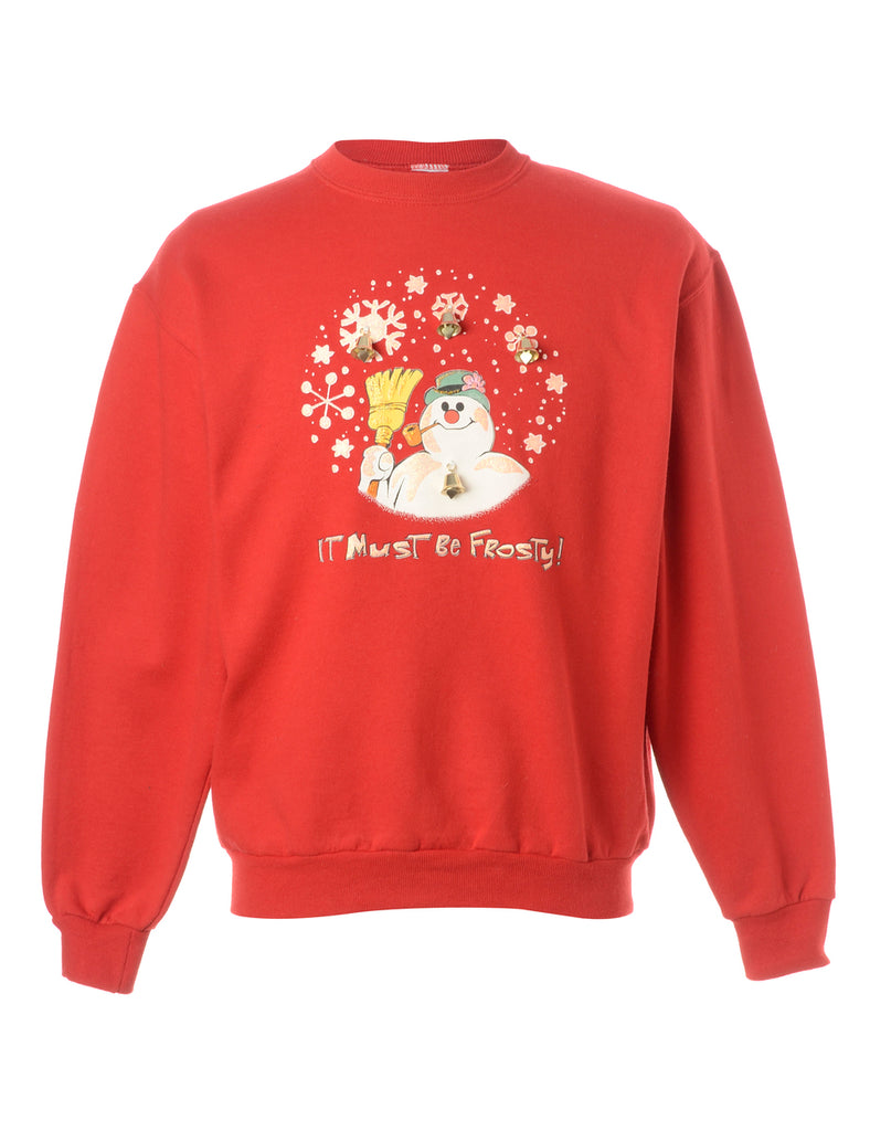 Beyond Retro Label Label Christmas Sweatshirt With Bells