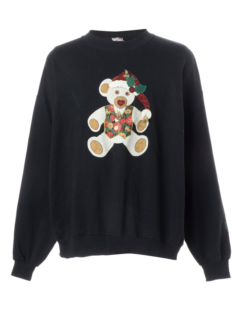 Beyond Retro Label Label Christmas Sweatshirt With Bells