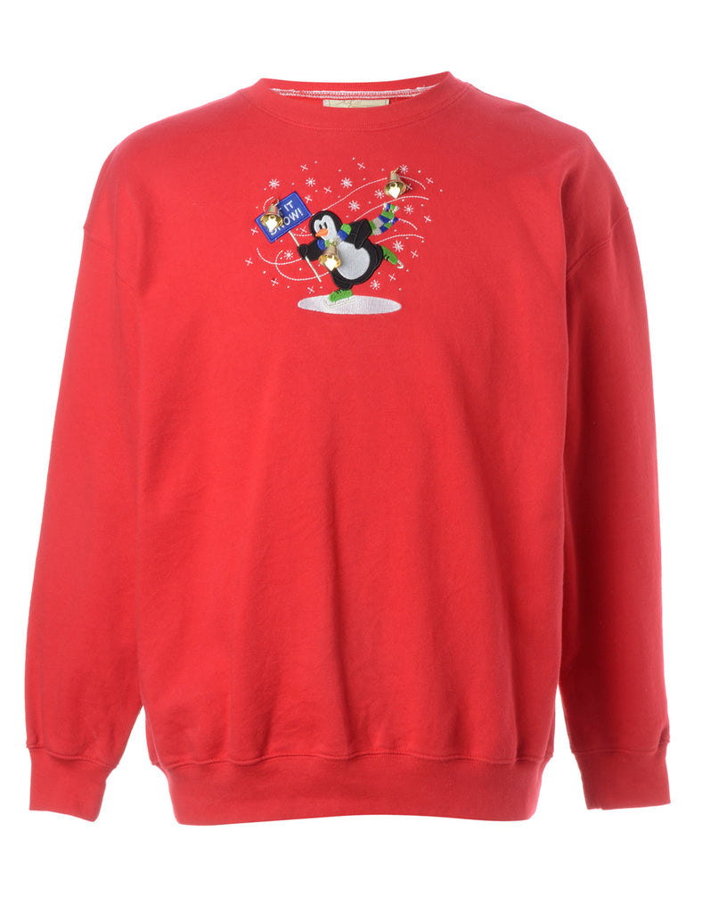 Beyond Retro Label Label Christmas Sweatshirt With Bells