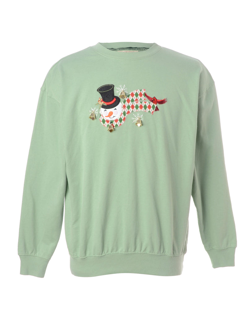 Beyond Retro Label Label Christmas Sweatshirt With Bells