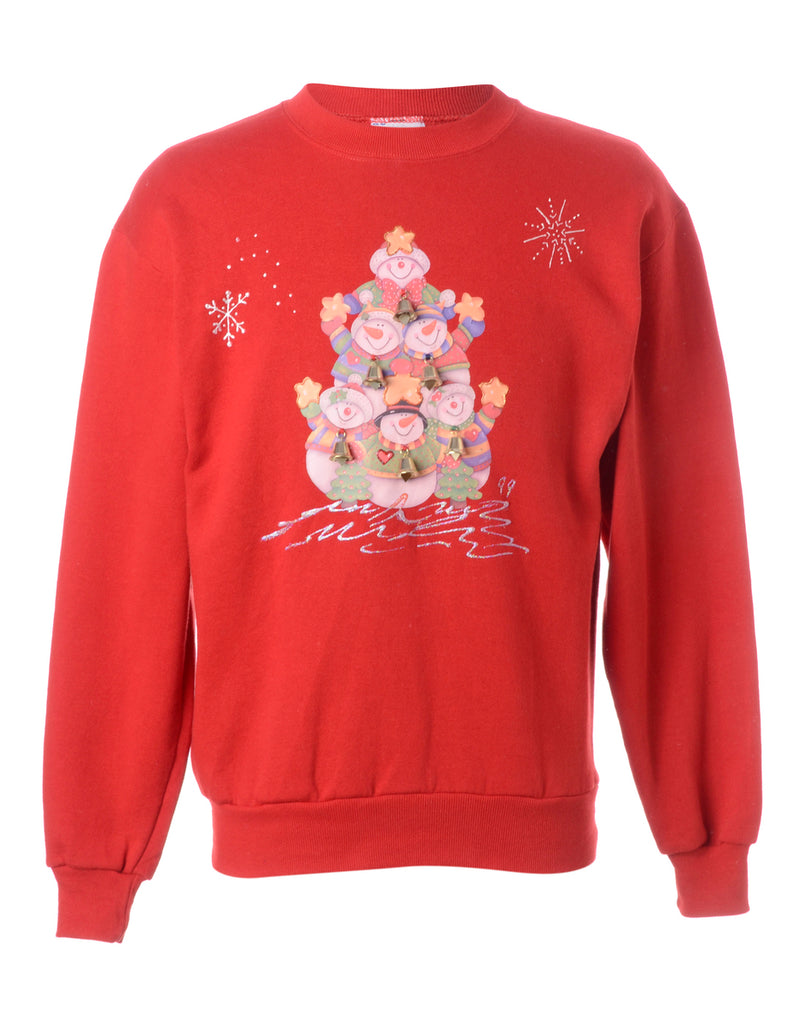 Beyond Retro Label Label Christmas Sweatshirt With Bells