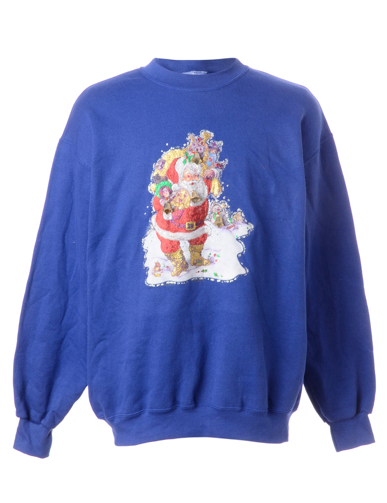 Beyond Retro Label Label Christmas Sweatshirt With Bells
