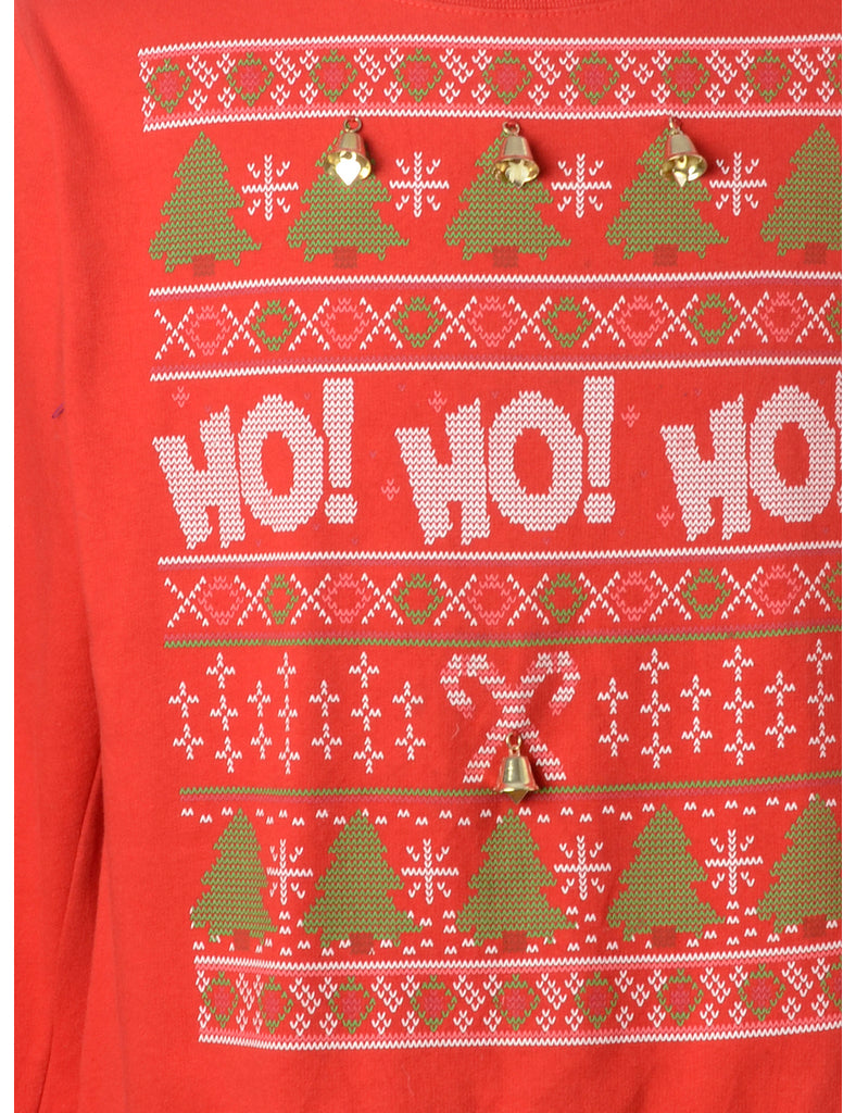Beyond Retro Label Label Christmas Sweatshirt With Bells