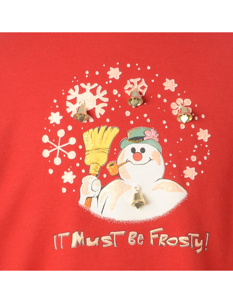 Beyond Retro Label Label Christmas Sweatshirt With Bells