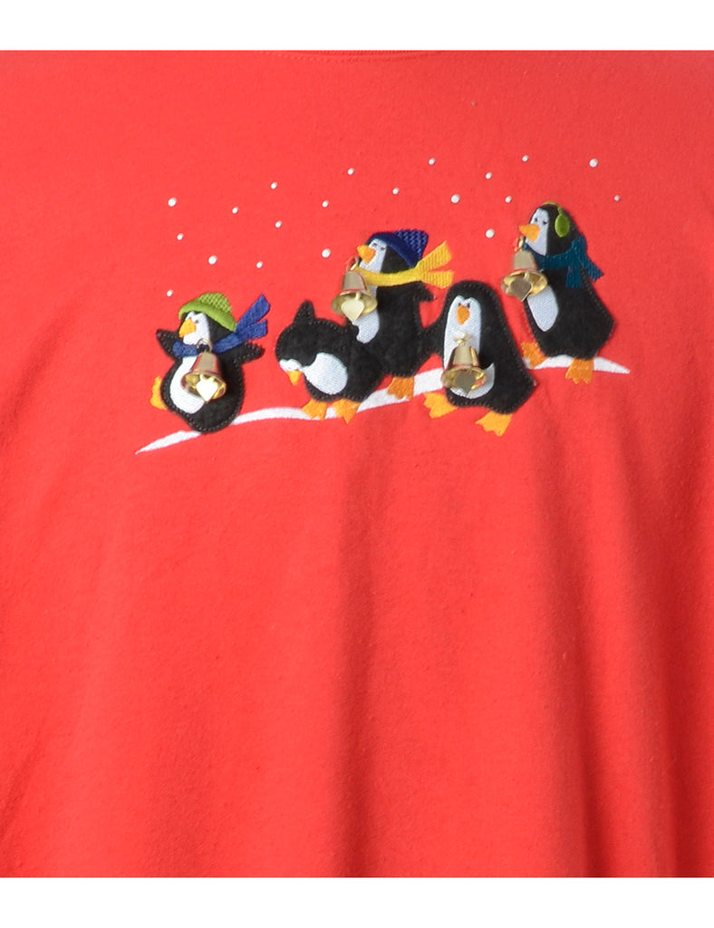 Beyond Retro Label Label Christmas Sweatshirt With Bells