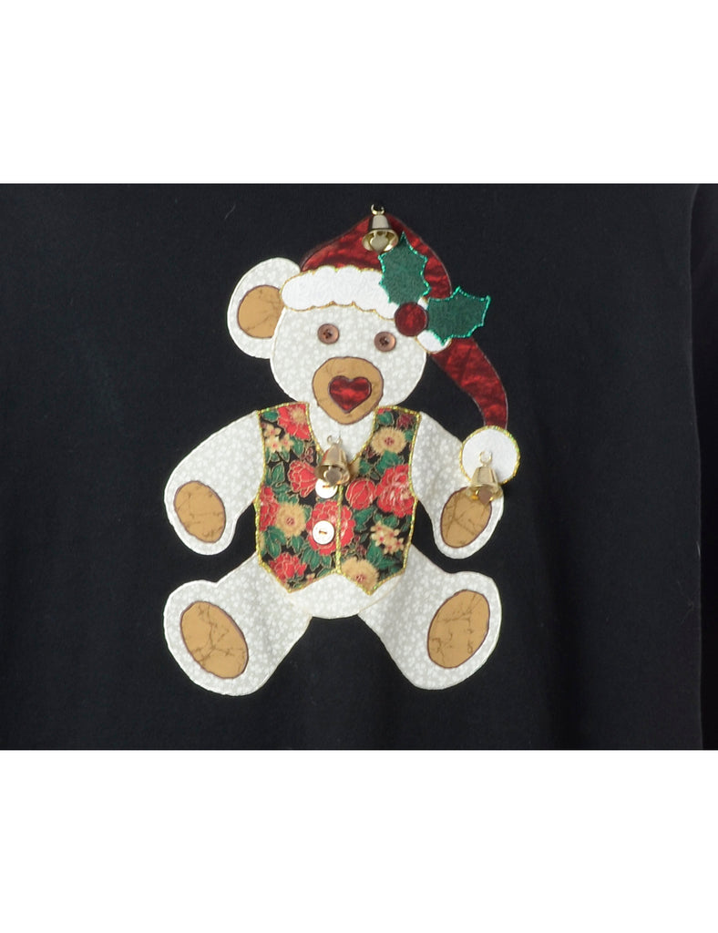Beyond Retro Label Label Christmas Sweatshirt With Bells
