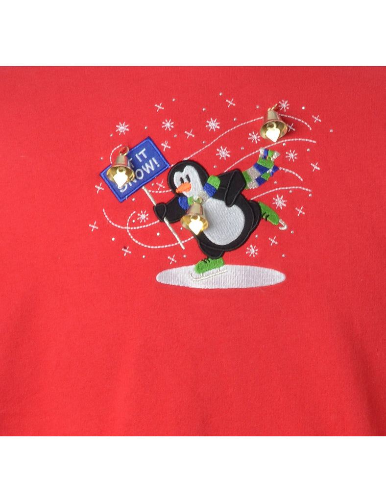 Beyond Retro Label Label Christmas Sweatshirt With Bells