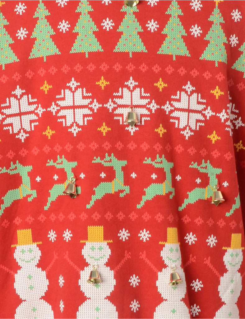 Beyond Retro Label Label Christmas Sweatshirt With Bells