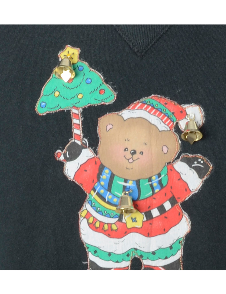 Beyond Retro Label Label Christmas Sweatshirt With Bells