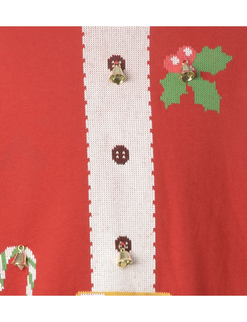 Beyond Retro Label Label Christmas Sweatshirt With Bells