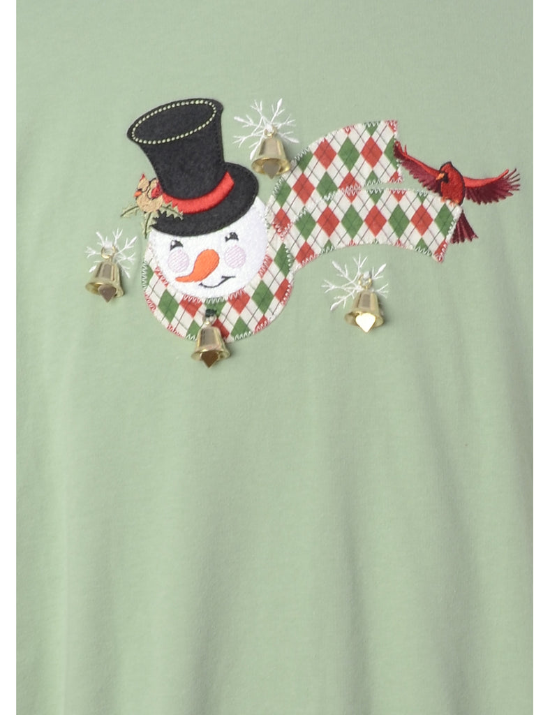 Beyond Retro Label Label Christmas Sweatshirt With Bells