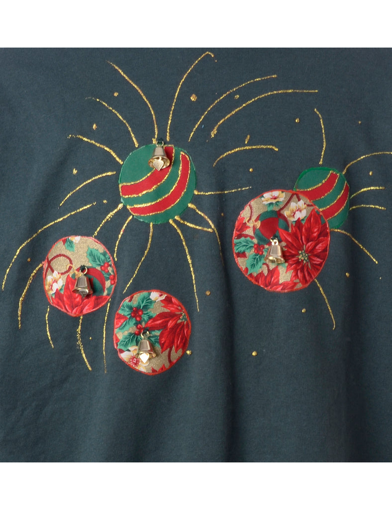 Beyond Retro Label Label Christmas Sweatshirt With Bells