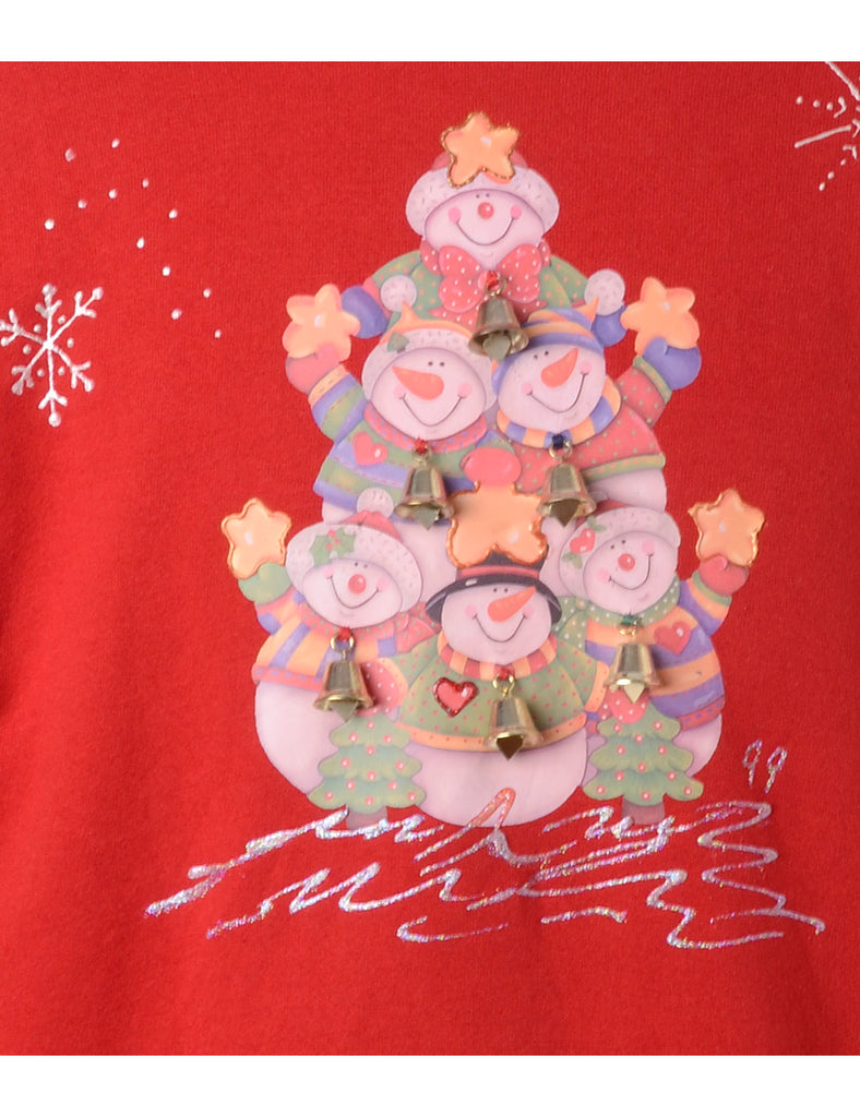 Beyond Retro Label Label Christmas Sweatshirt With Bells