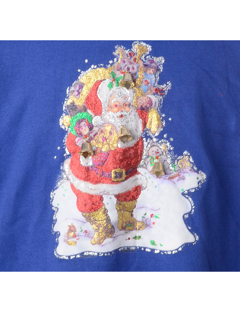 Beyond Retro Label Label Christmas Sweatshirt With Bells