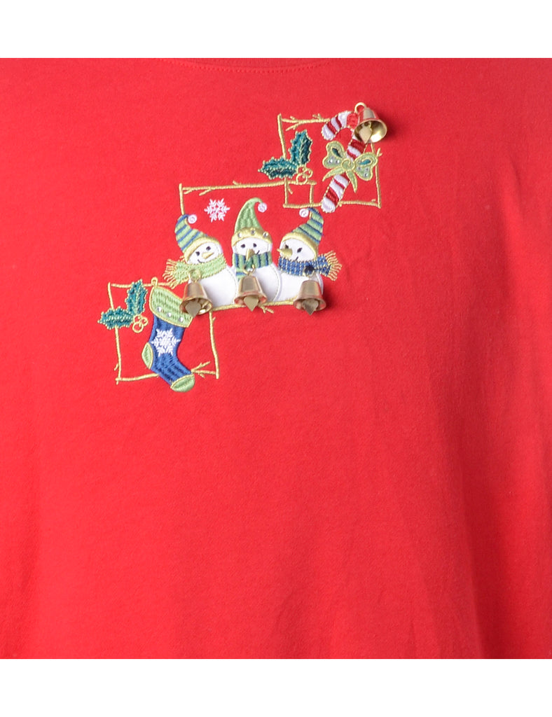Label Christmas Sweatshirt With Bells