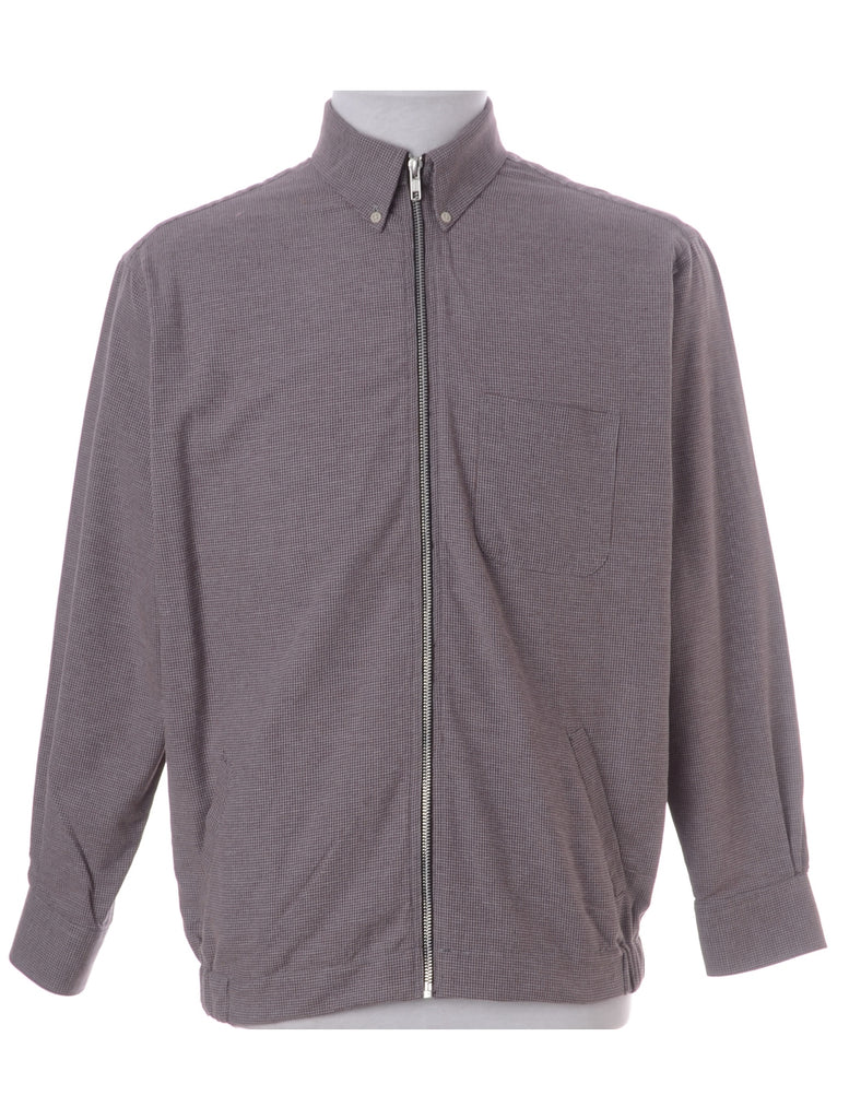 Beyond Retro Label Label Clint Light Weight Purple Bomber Jacket