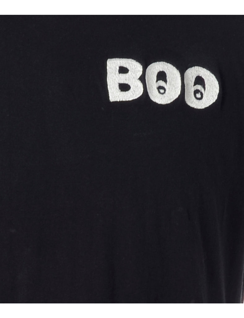 Beyond Retro Label Label Embroidered Boo T-Shirt