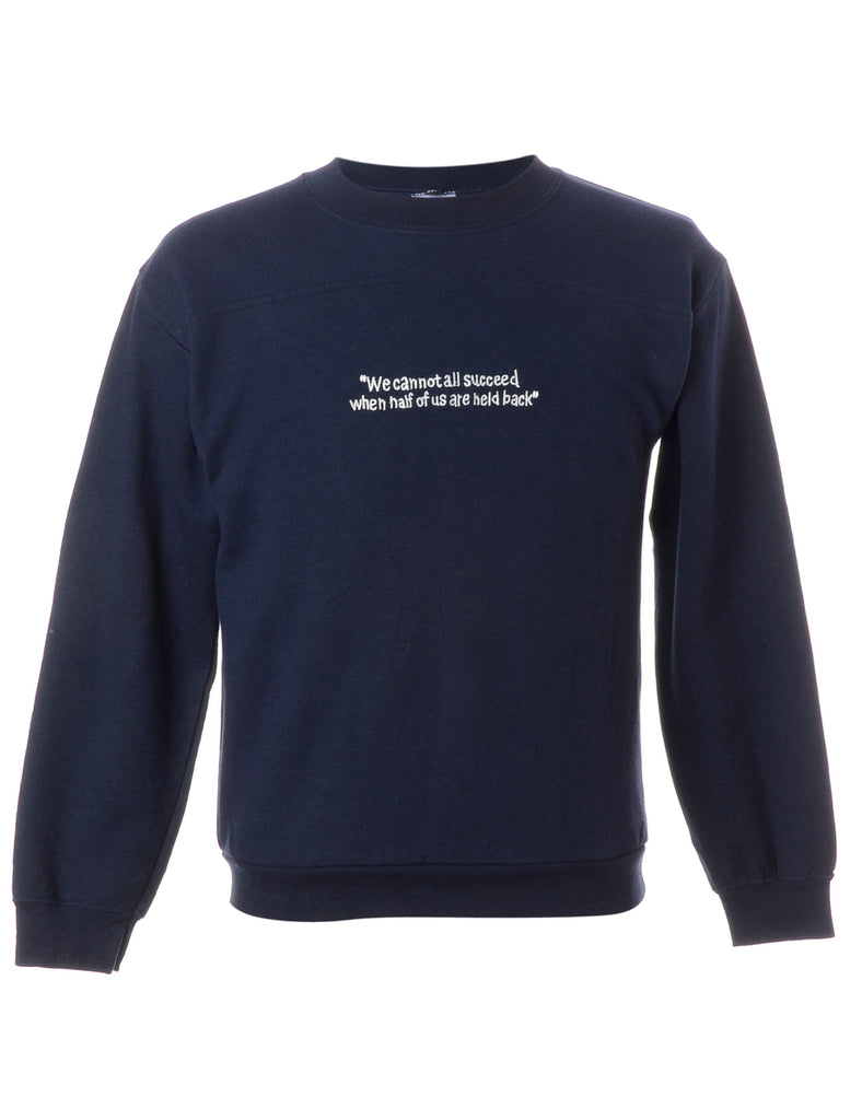 Beyond Retro Label Label Embroidered Succeed Motto Sweatshirt