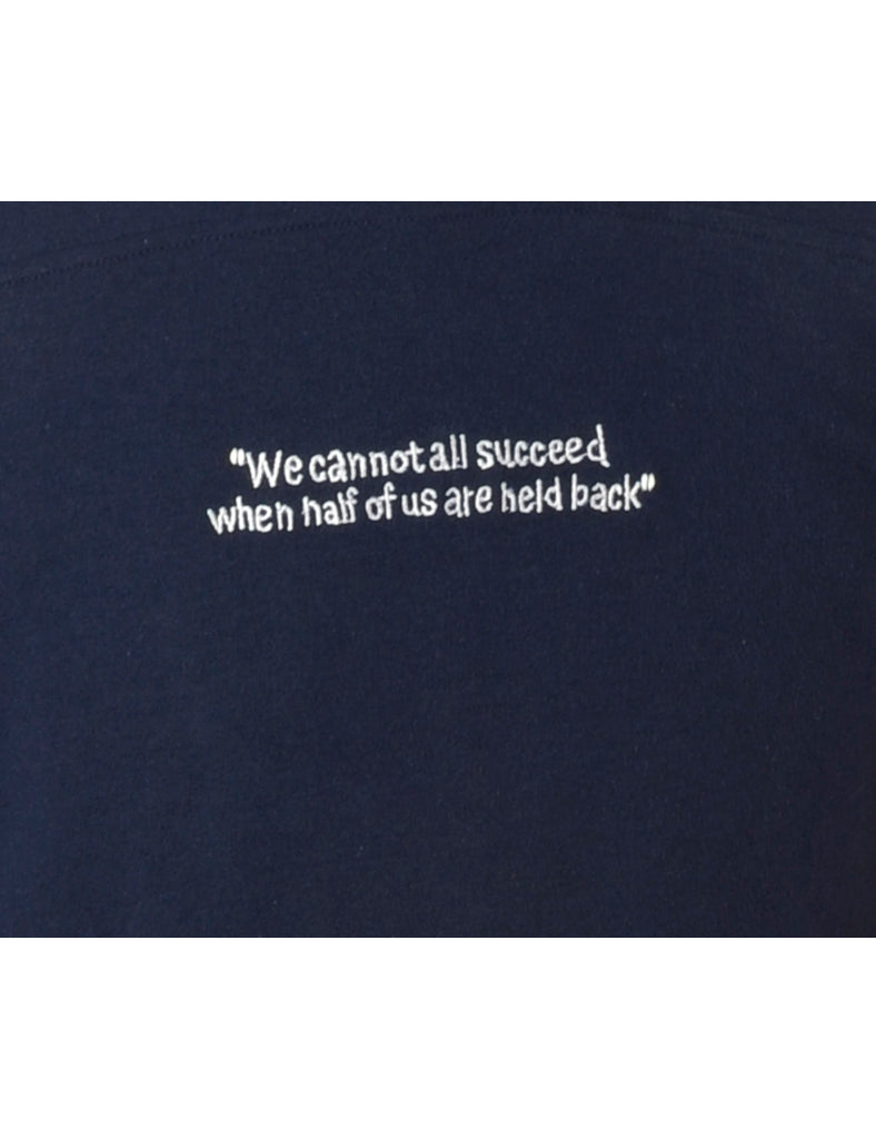 Beyond Retro Label Label Embroidered Succeed Motto Sweatshirt