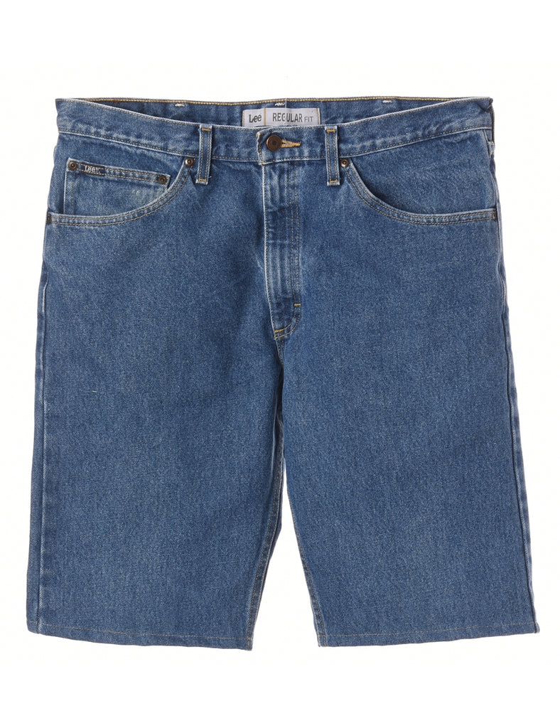 Beyond Retro Label Label Hemmed Denim Shorts