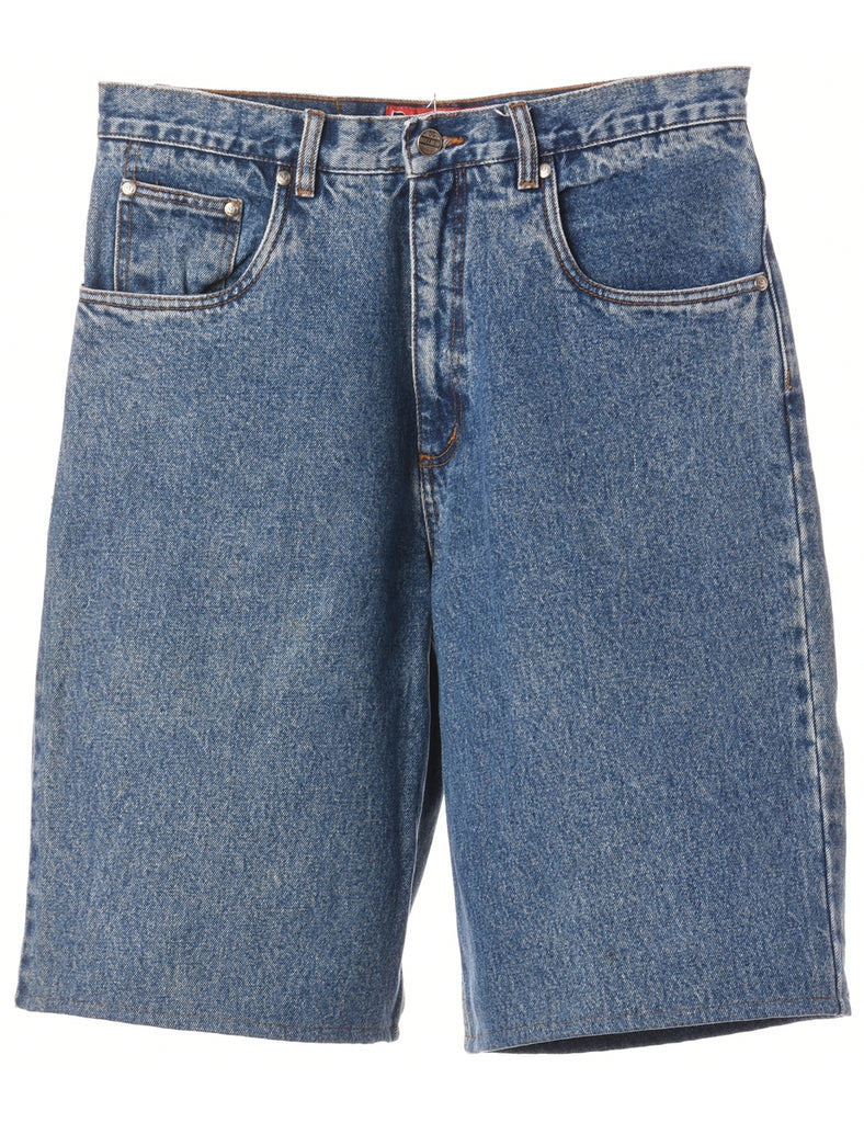Beyond Retro Label Label Hemmed Denim Shorts