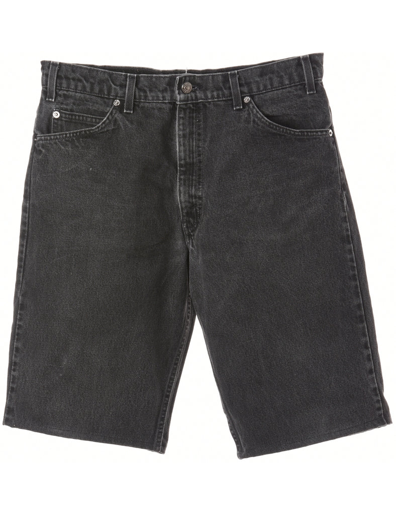 Beyond Retro Label Label Hemmed Denim Shorts