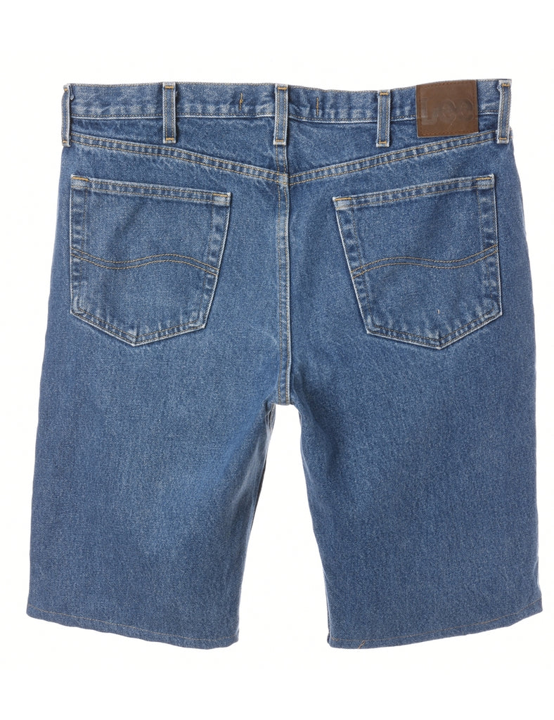 Beyond Retro Label Label Hemmed Denim Shorts
