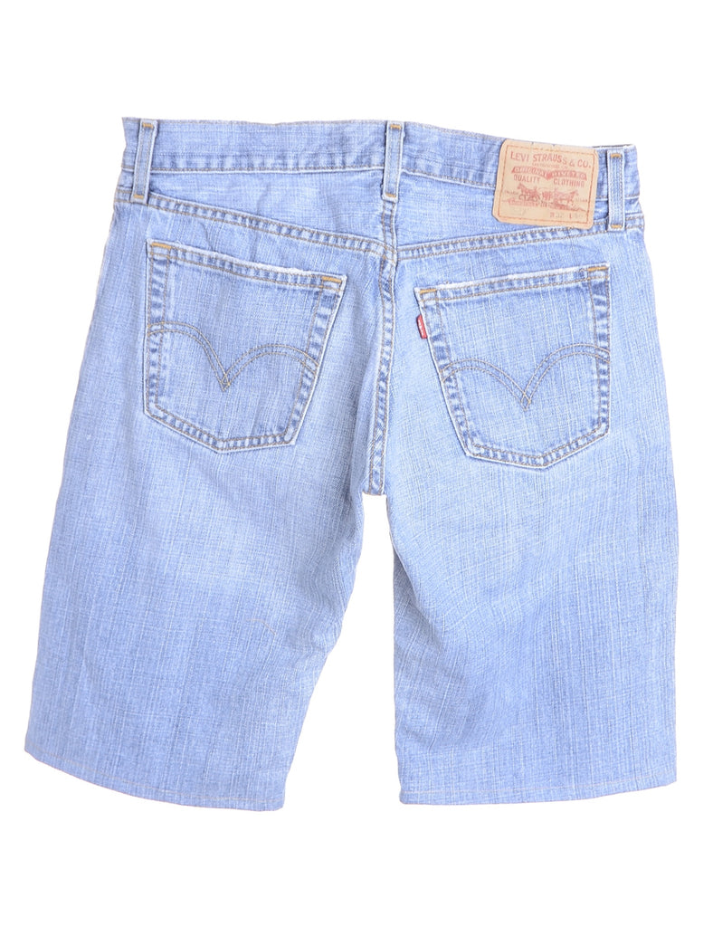 Beyond Retro Label Label Hemmed Denim Shorts