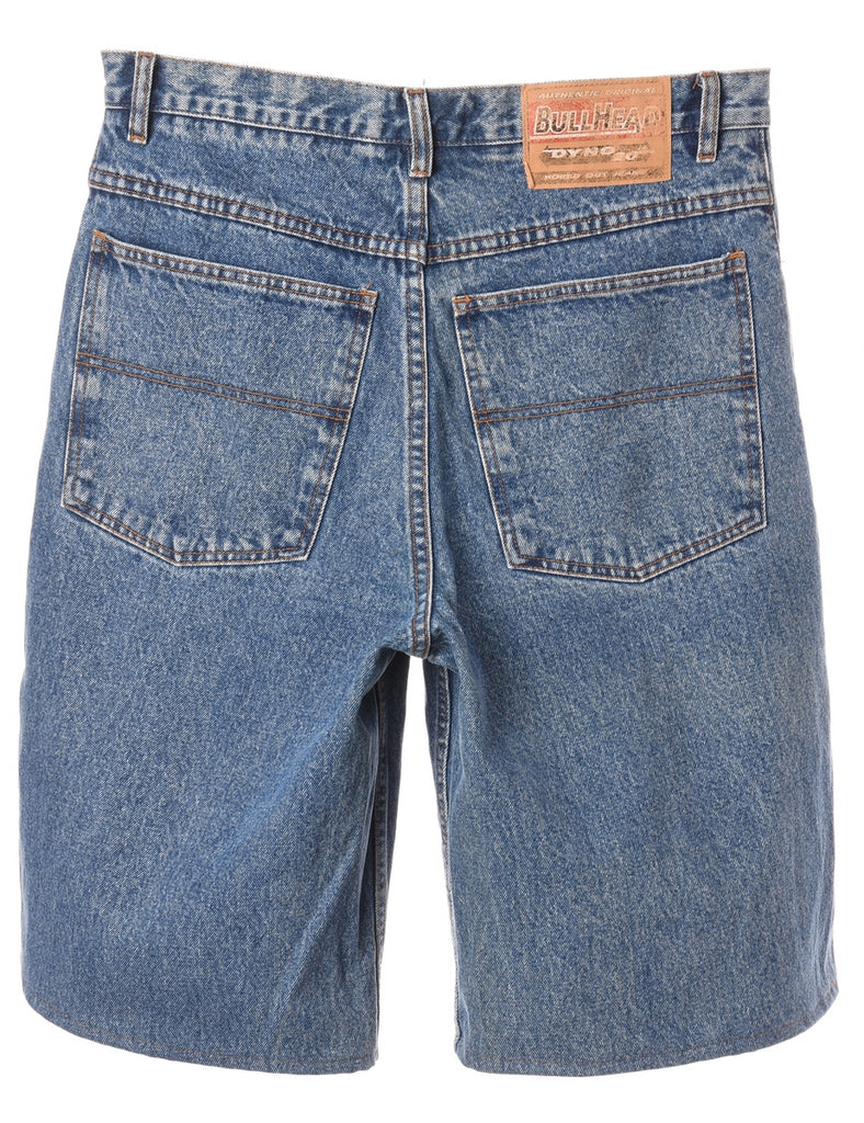 Beyond Retro Label Label Hemmed Denim Shorts