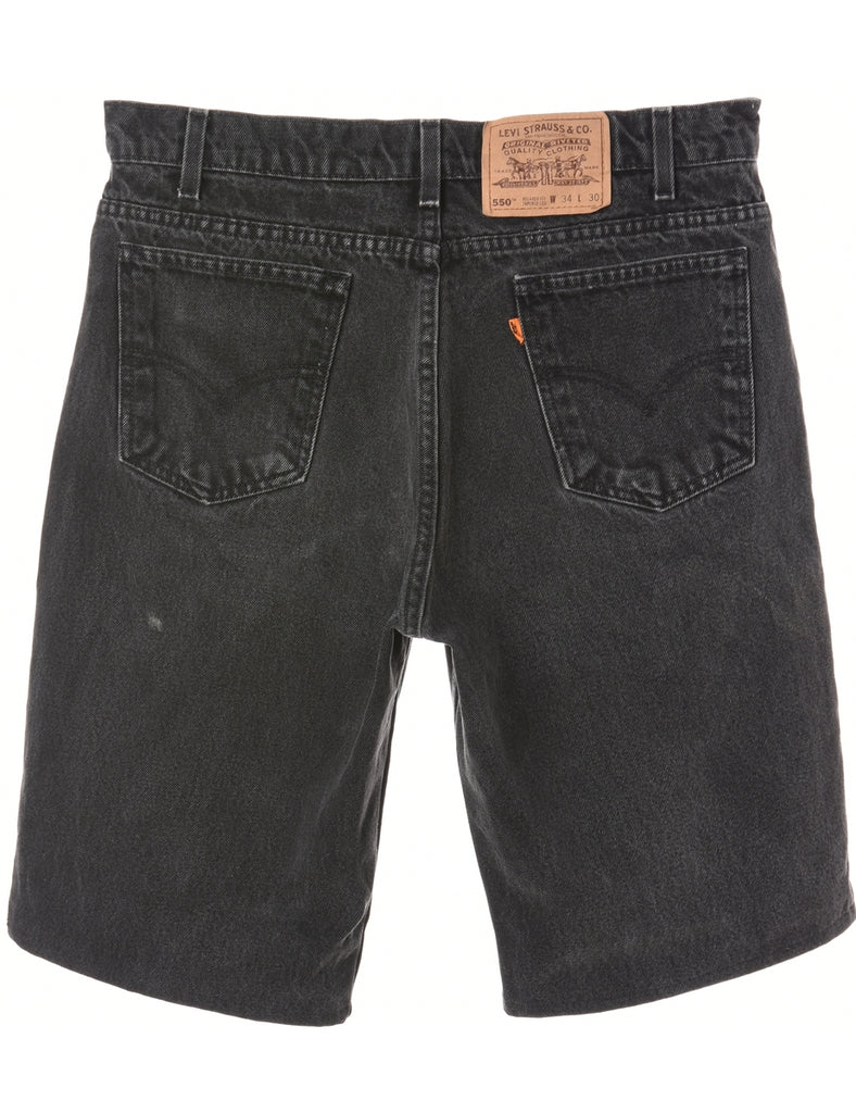 Beyond Retro Label Label Hemmed Denim Shorts