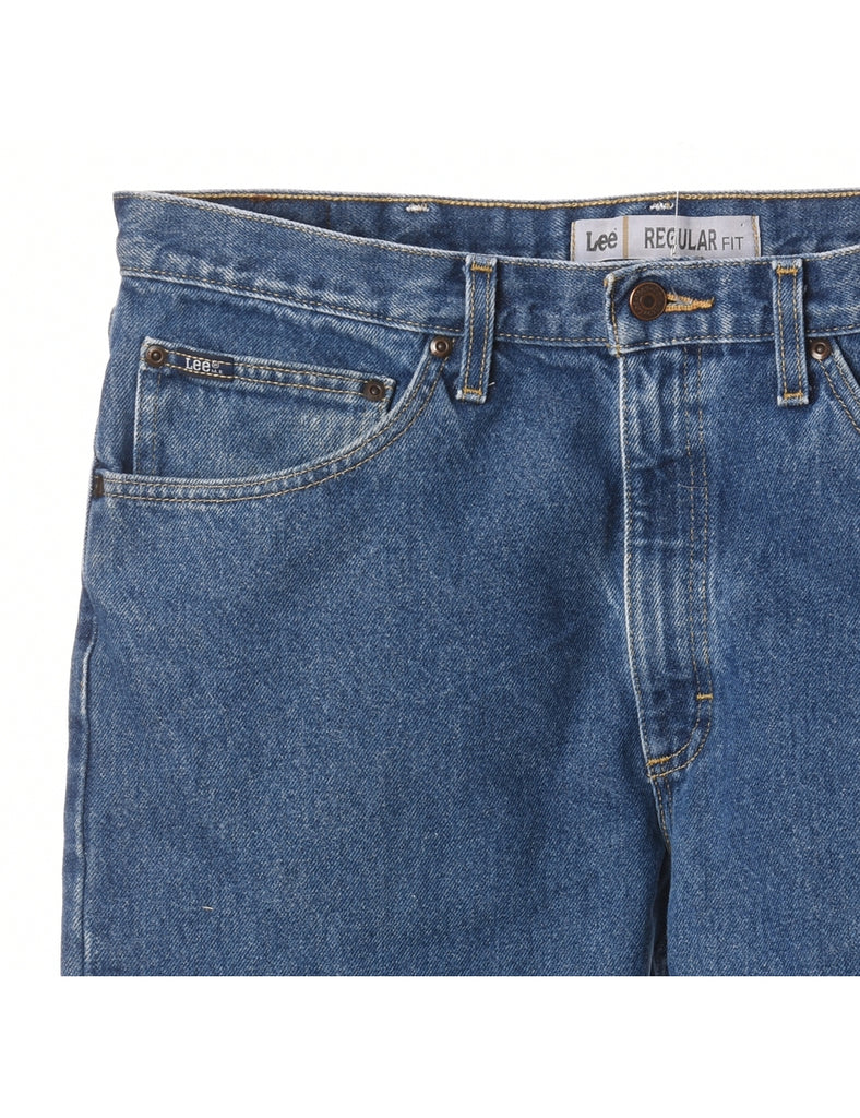 Beyond Retro Label Label Hemmed Denim Shorts