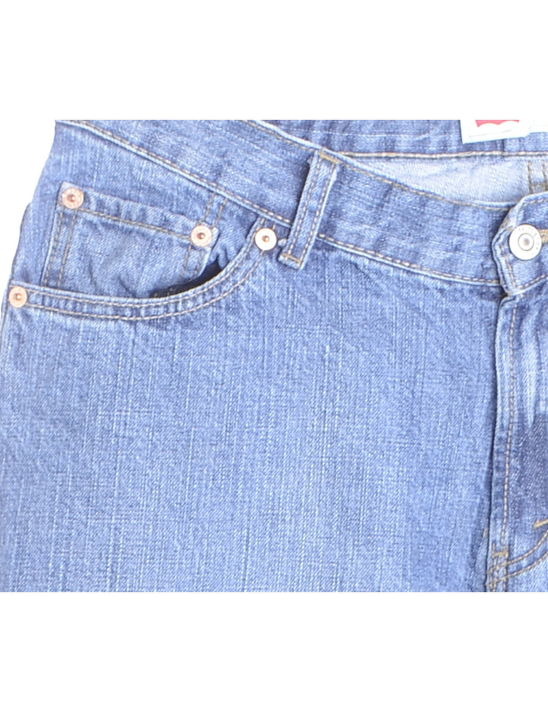 Beyond Retro Label Label Hemmed Denim shorts