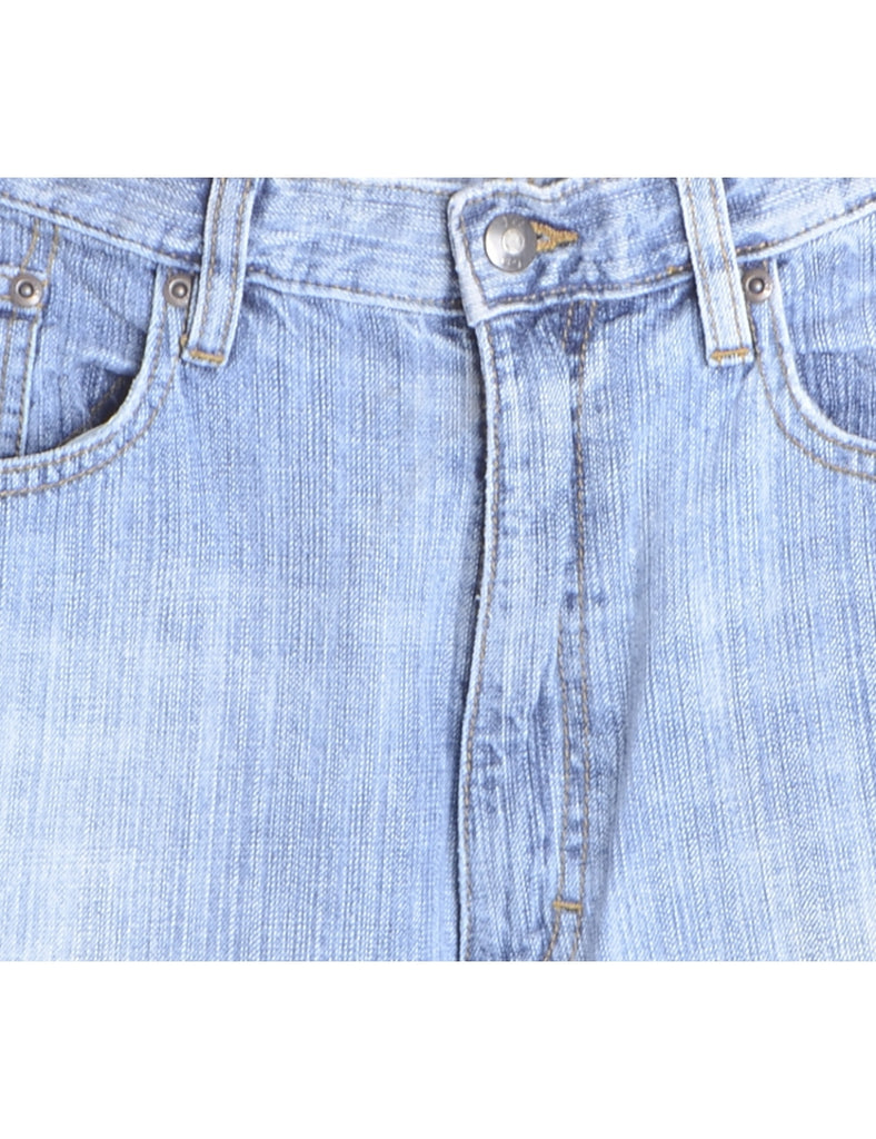 Beyond Retro Label Label Hemmed Denim shorts
