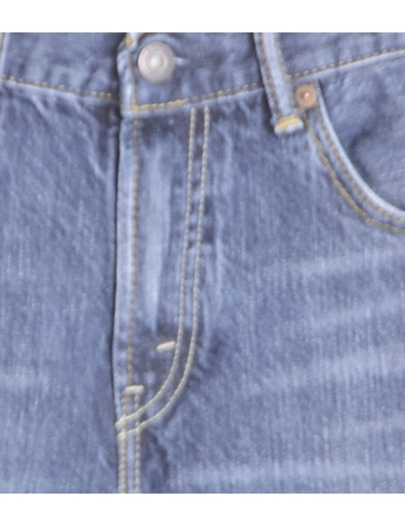 Beyond Retro Label Label Hemmed Denim shorts