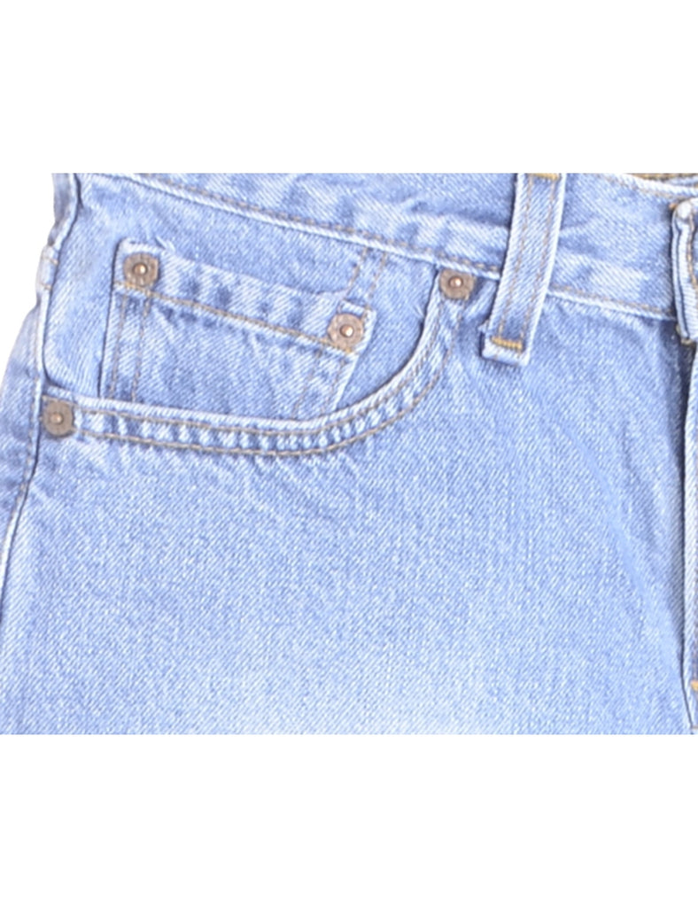 Beyond Retro Label Label Hemmed Denim shorts